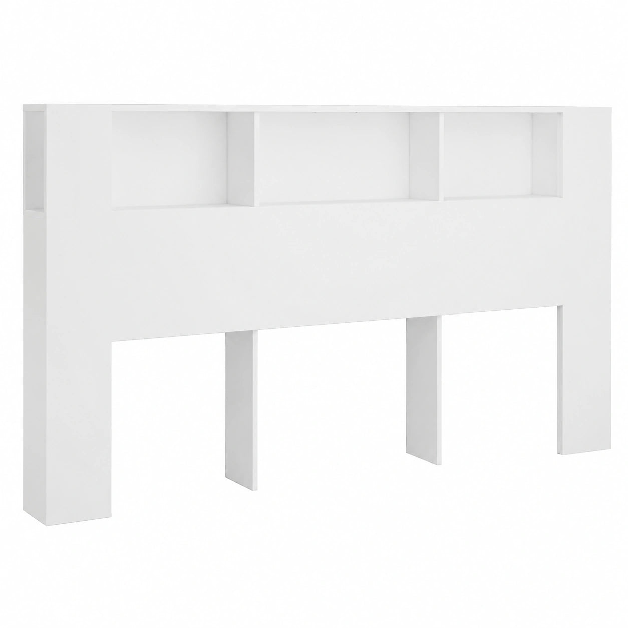 Cabecero de Cama con Estantería y Almacenaje Blanco 180x18,5x104,5 cm