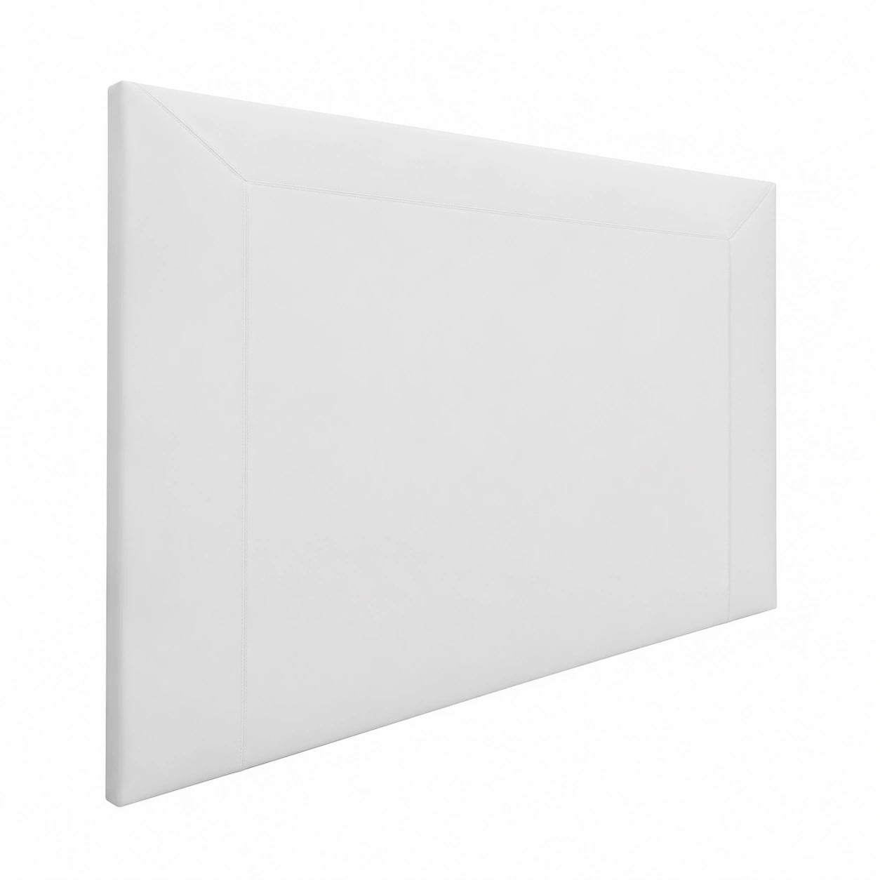 Cabecero de Cama Acolchado de Lujo en Polipiel Blanca 140x110x5 cm