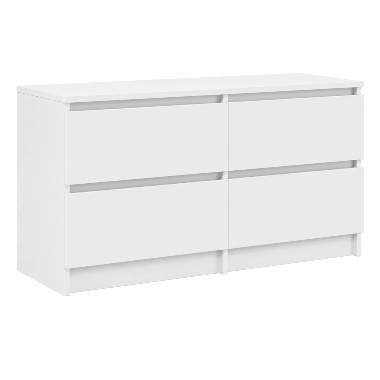 Mueble de TV Blanco de Madera Contrachapada 100x35x54 cm con Almacenamiento