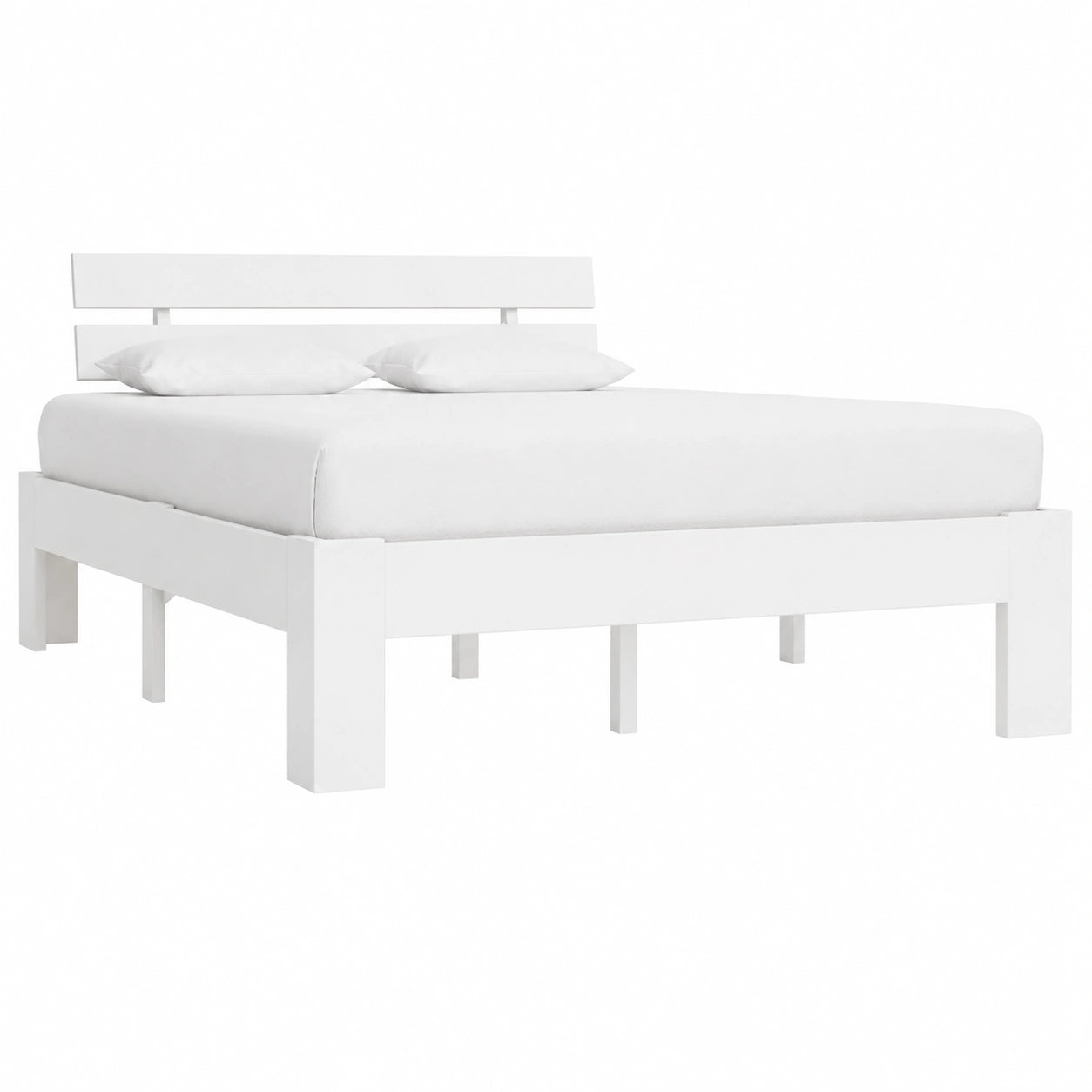 Sofá cama Homgoday de madera de pino blanca, 120 x 200 cm, con somier y estructura moderna para sala y dormitorio