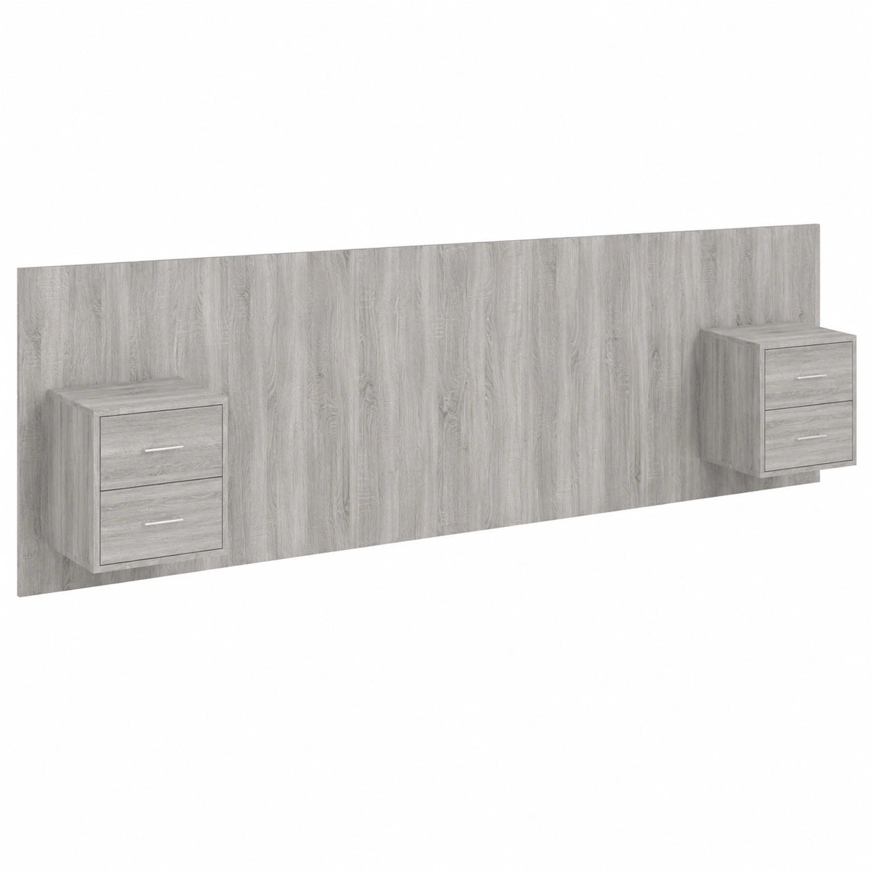 Cabecero de Cama Atractivo de Madera Gris Sonoma para Dormitorio