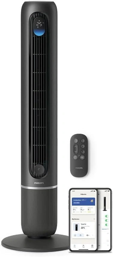 PHILIPS, Ventilatore, 22 dB, con Wi-Fi, con timer, con display digitale