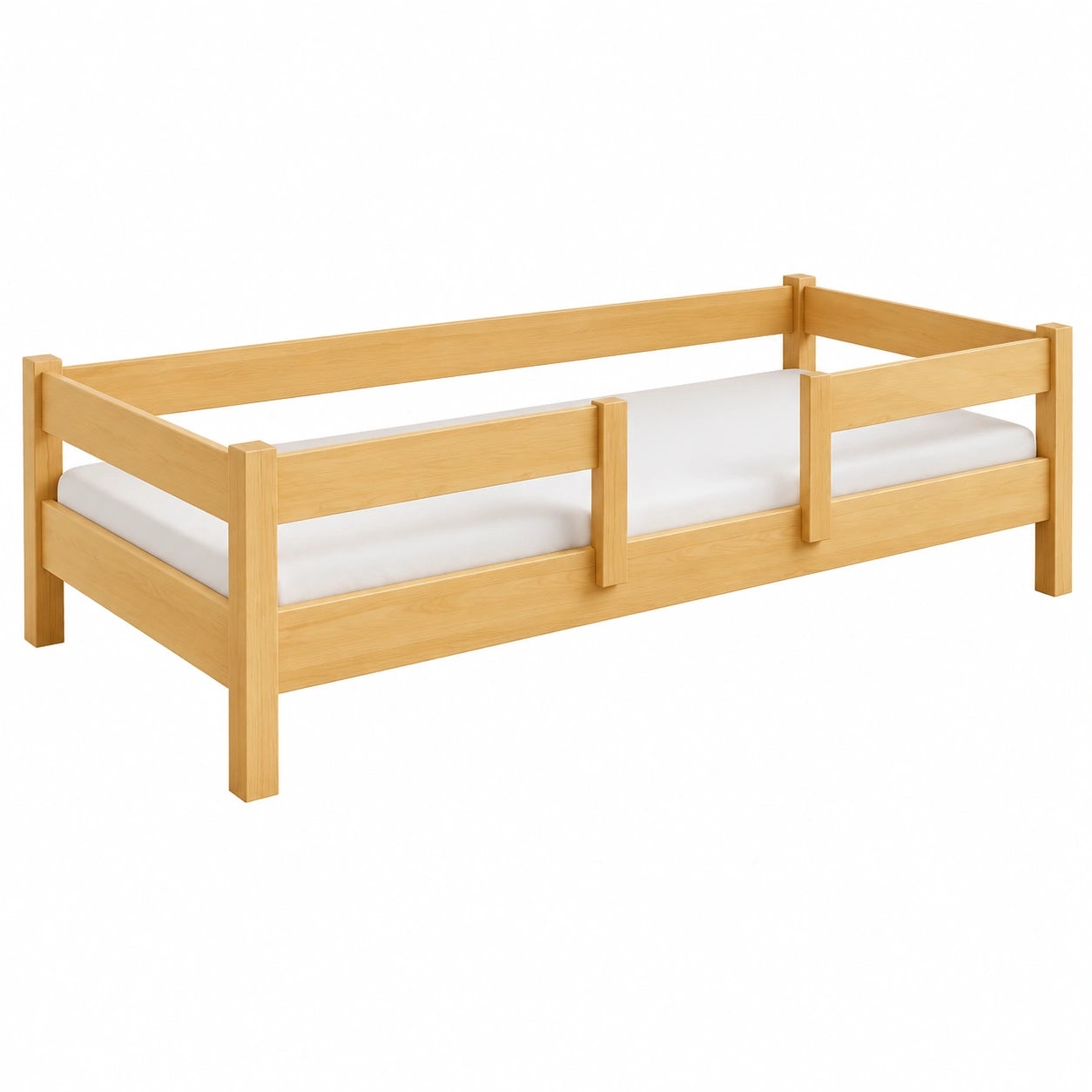 Cama Infantil de Madera 180x80 cm con Barrera de Seguridad