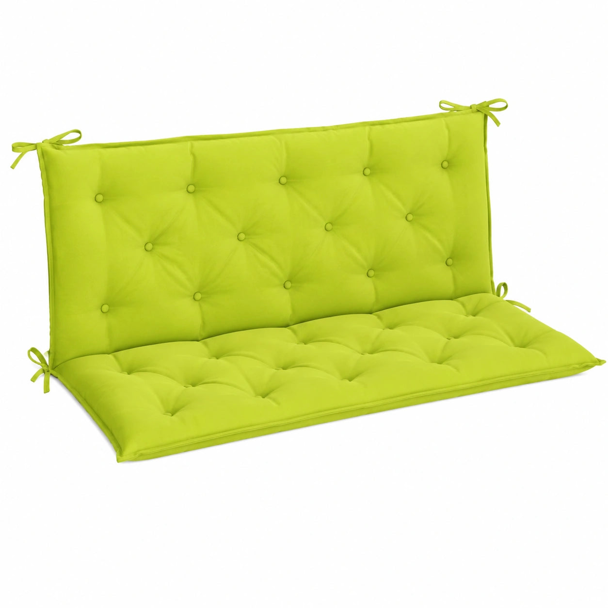 Cojín Verde para Banco de Jardín, Asiento de Columpio y Terraza, Tela Oxford 150x100x7 cm