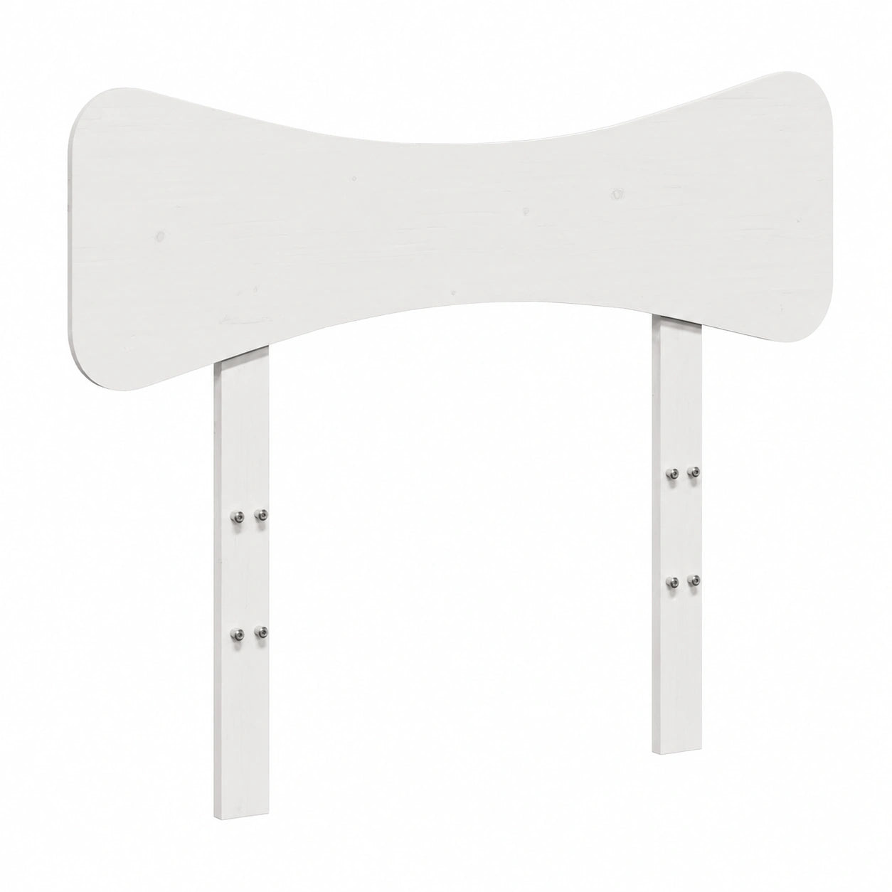 Cabecero de Cama de Madera Maciza de Pino Blanco, 100 cm, Diseño Decorativo con Patas