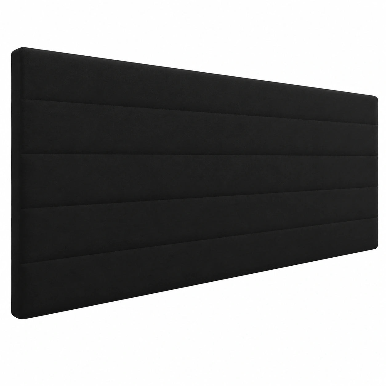 Cabecero de Cama Acolchado en Polipiel Negro 155x55cm