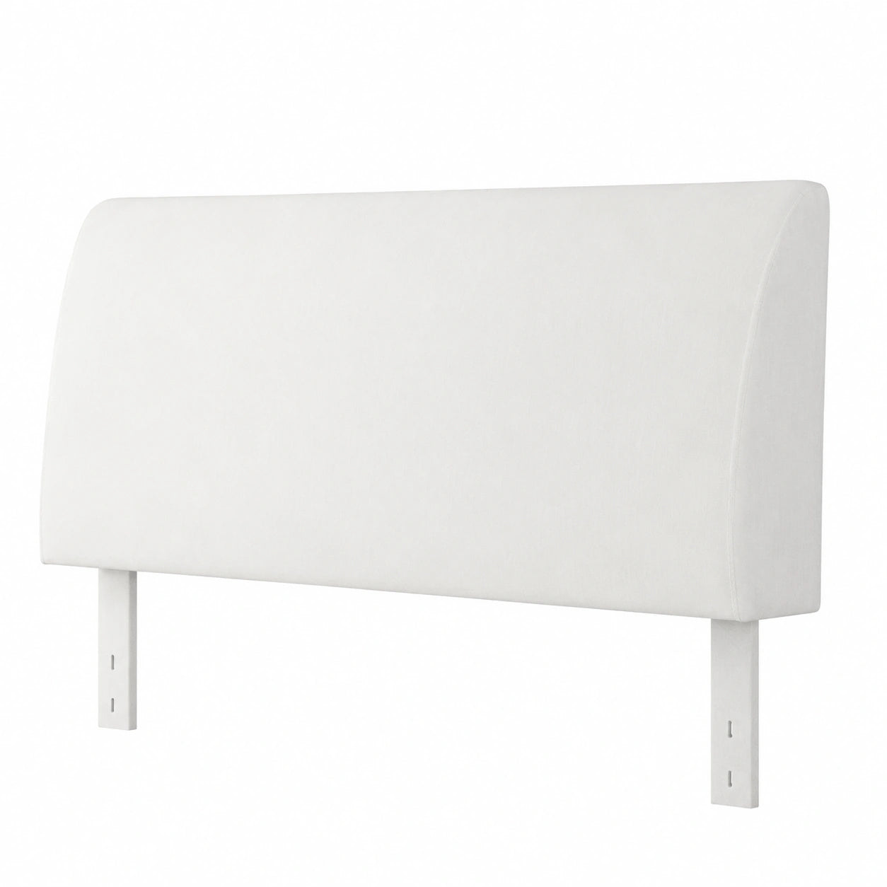 Funda Protectora de Terciopelo para Cabecero de Cama, Ajustable 150-170 cm, Blanco