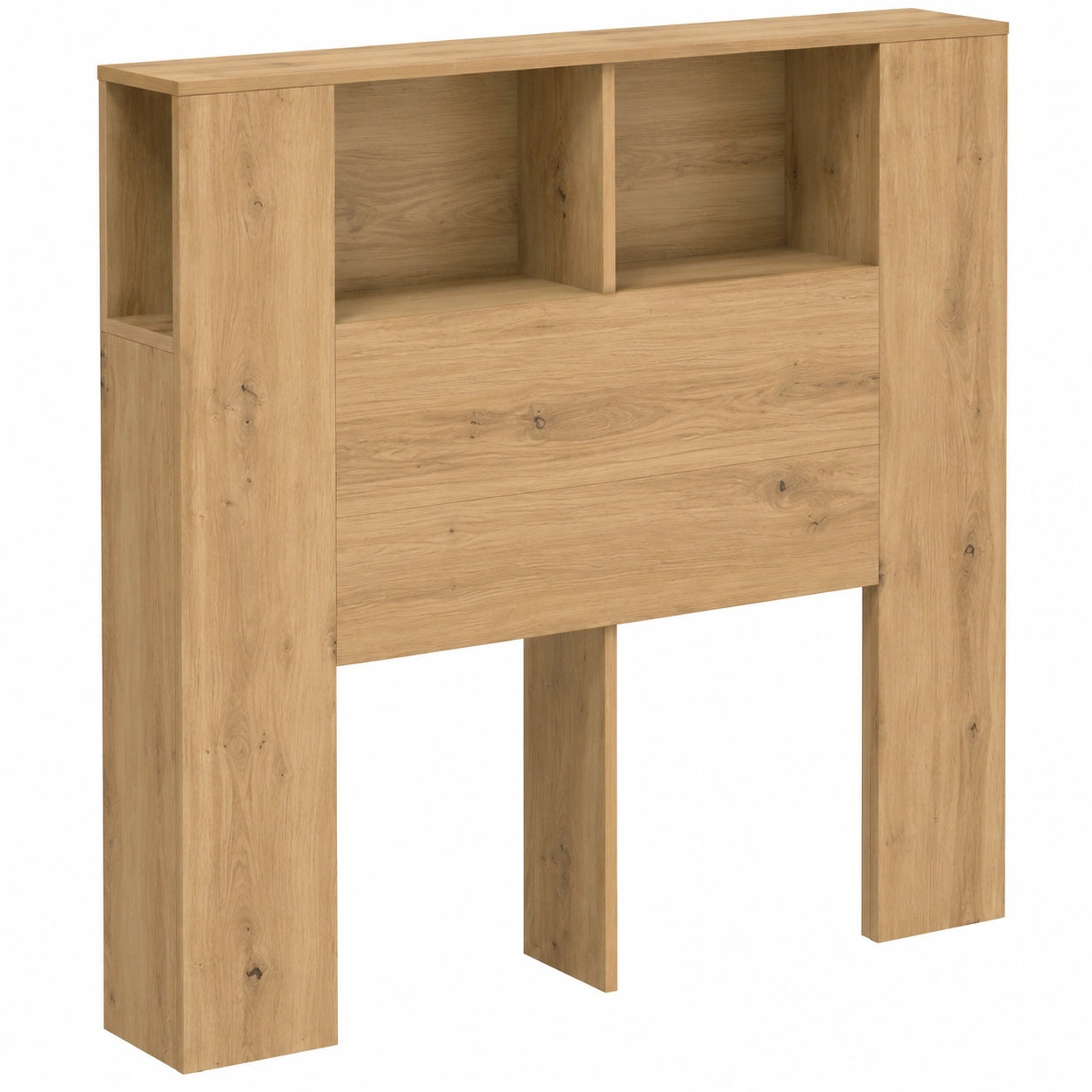 Cabecero artesanal con estantería 100x18,5x102,5 cm para dormitorio