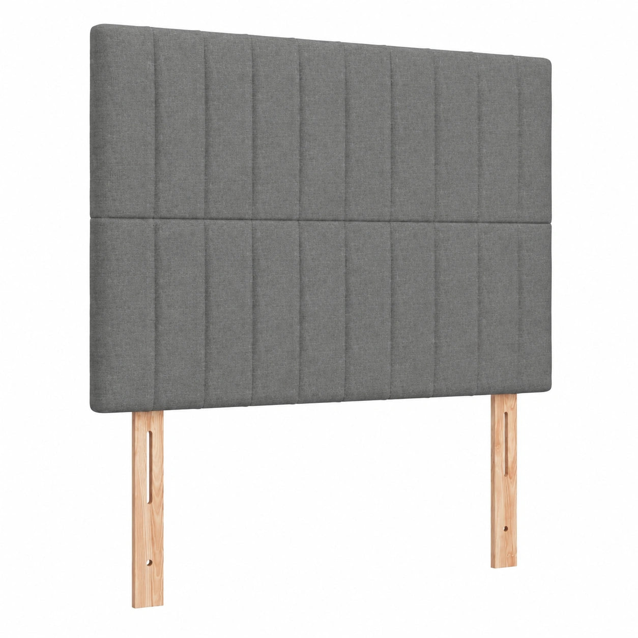 Cabecero Tapizado en Tela Gris Oscuro para Cama de Dormitorio 80x5x118/128 cm