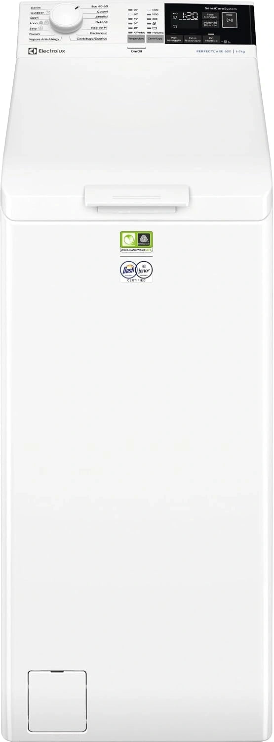 Electrolux 600, Lavatrice, 7 kg, con display digitale, Bianco