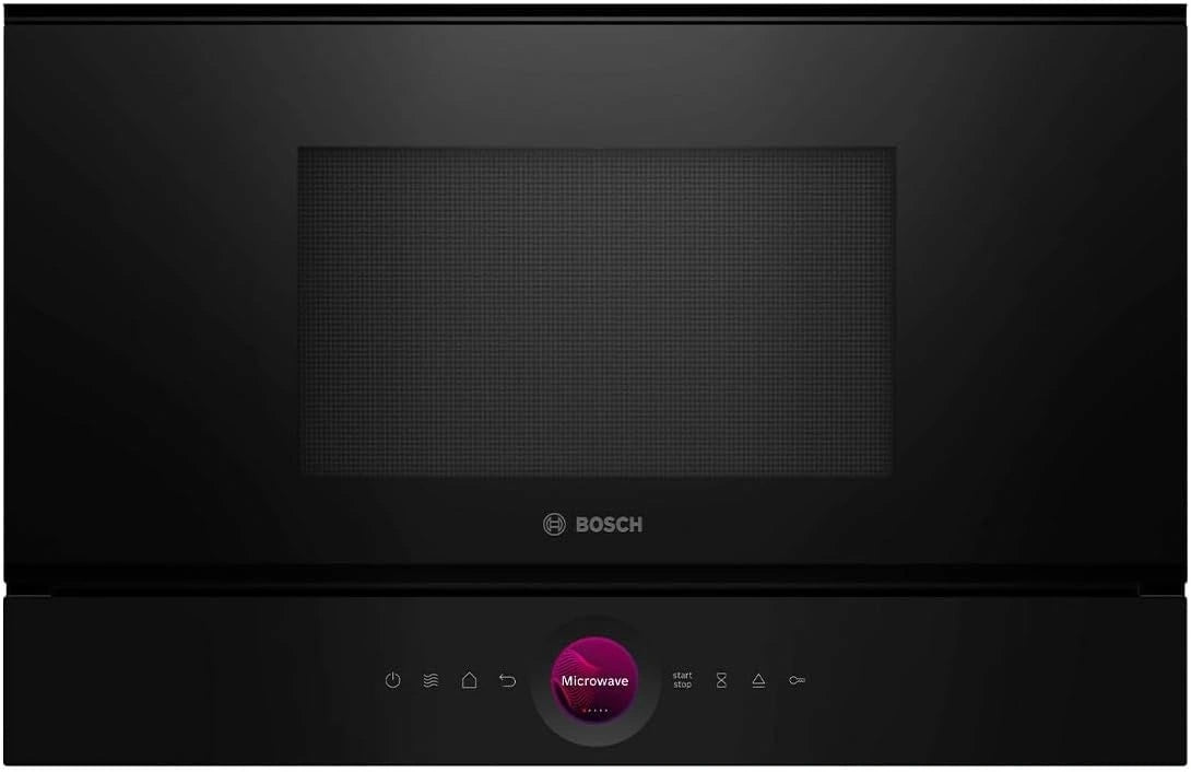 Bosch BFR7221B1, Forno a microonde, con display digitale, con tecnologia inverter, automatico, Nero/Argento