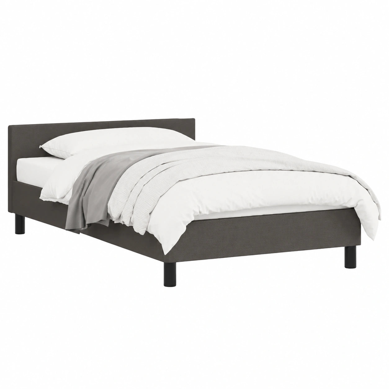 Estructura de Cama Homgoday 90x200 cm Gris con Cabecero