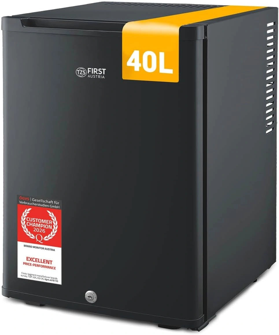 TZS, Frigorifero, 40L, silenzioso, Nero