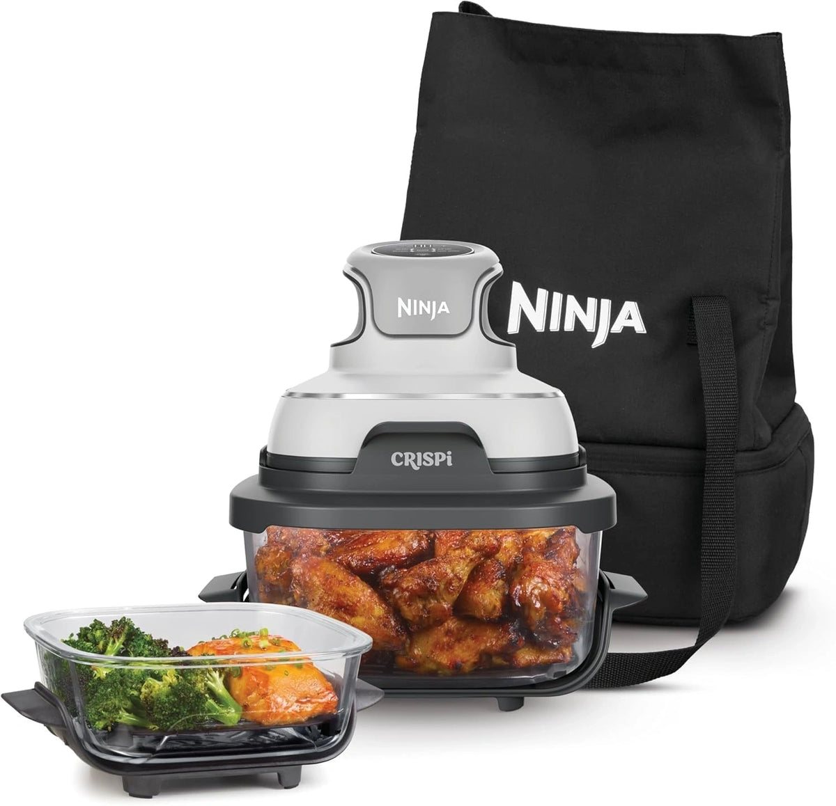 Ninja, Friggitrice ad aria, 3,8L, portatile, multifunzione, Bianco