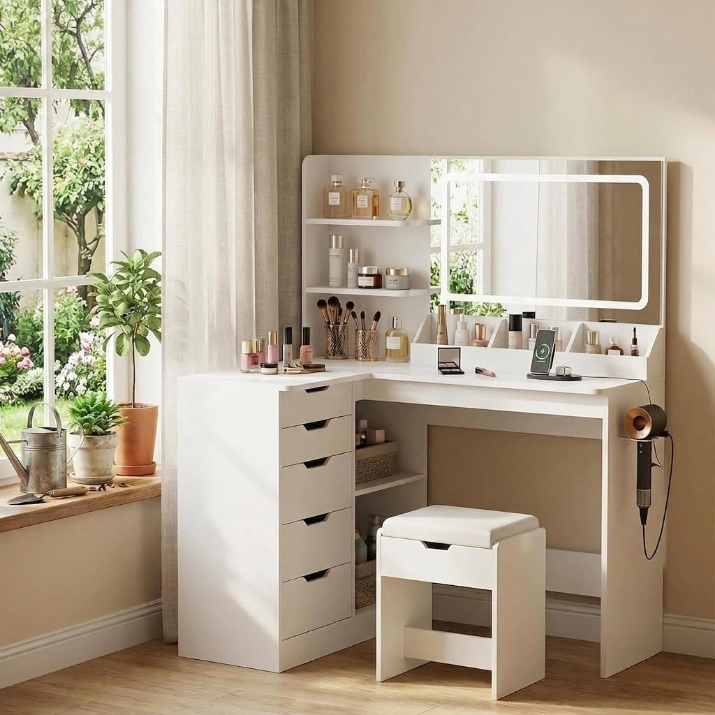 JUMMICO, Letto, a LED, Bianco