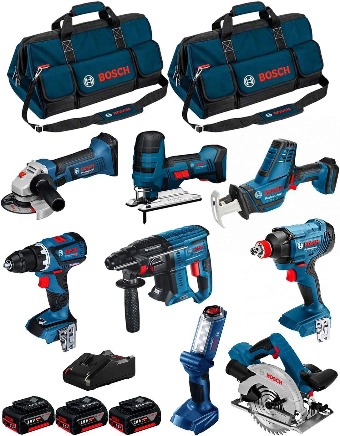 BOSCH, Caricabatterie, 18V, 125 V, 5,0 Ah