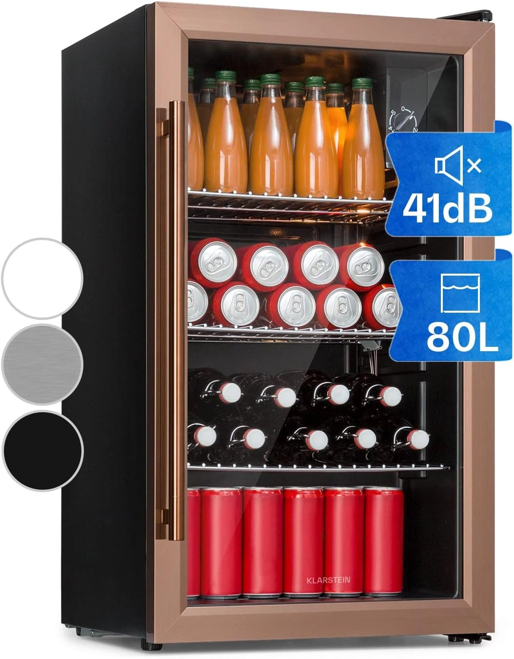 KLARSTEIN, Frigorifero, 80 L, a LED, silenzioso