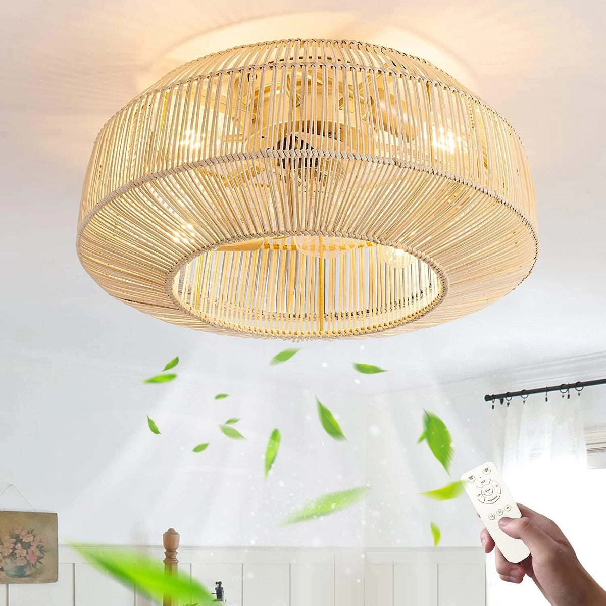 Ventilatore da soffitto, con telecomando, silenzioso