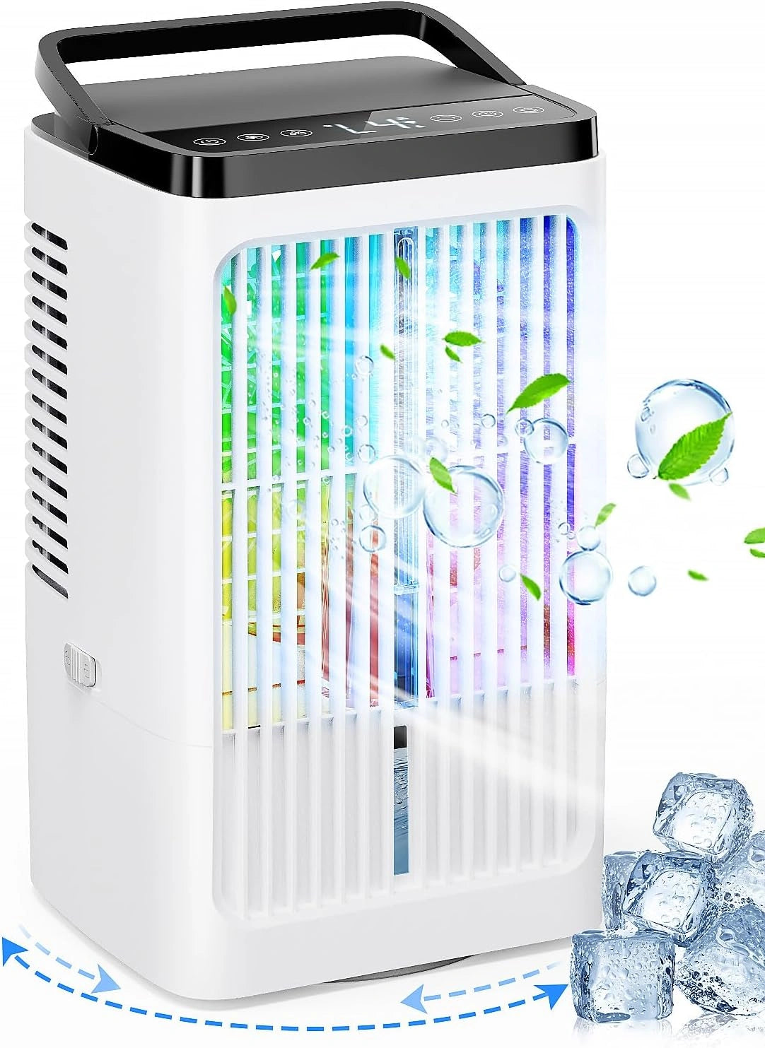 Climatizzatore portatile, con timer, portatile, silenzioso, Bianco