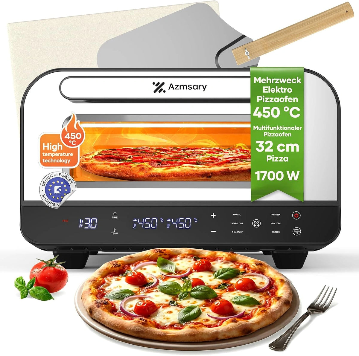 Forno elettrico, 1700 W, 32 cm, multifunzione