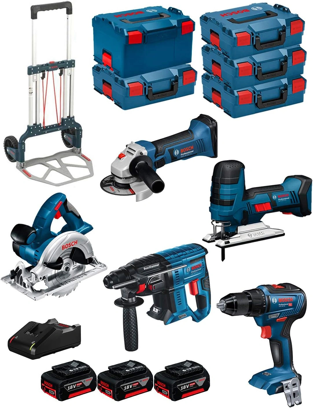 BOSCH, Caricabatterie, 18V, 125 V, 4,0 Ah