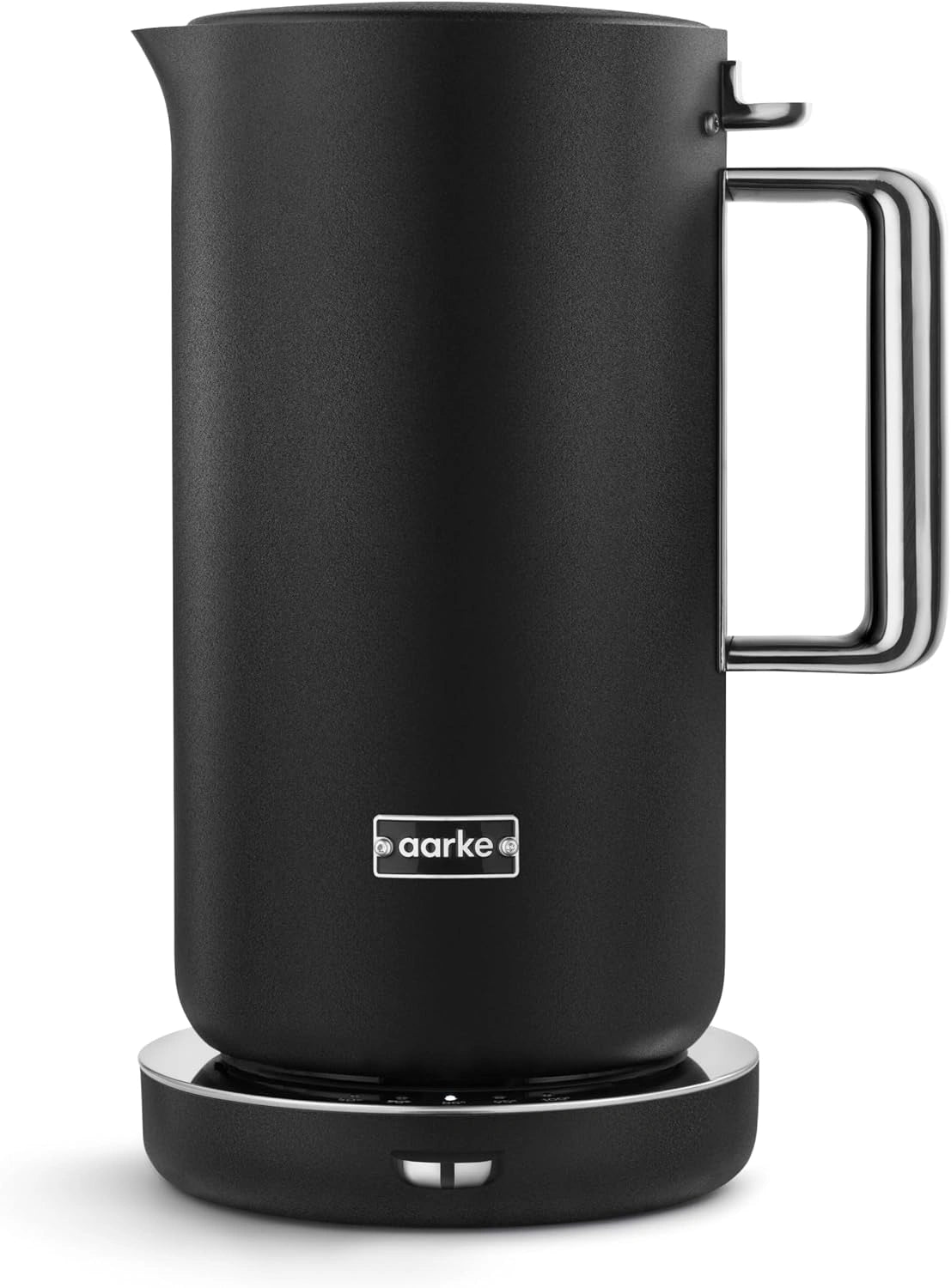 aarke, Bollitore elettrico, 1,2 l, silenzioso, Nero/Argento