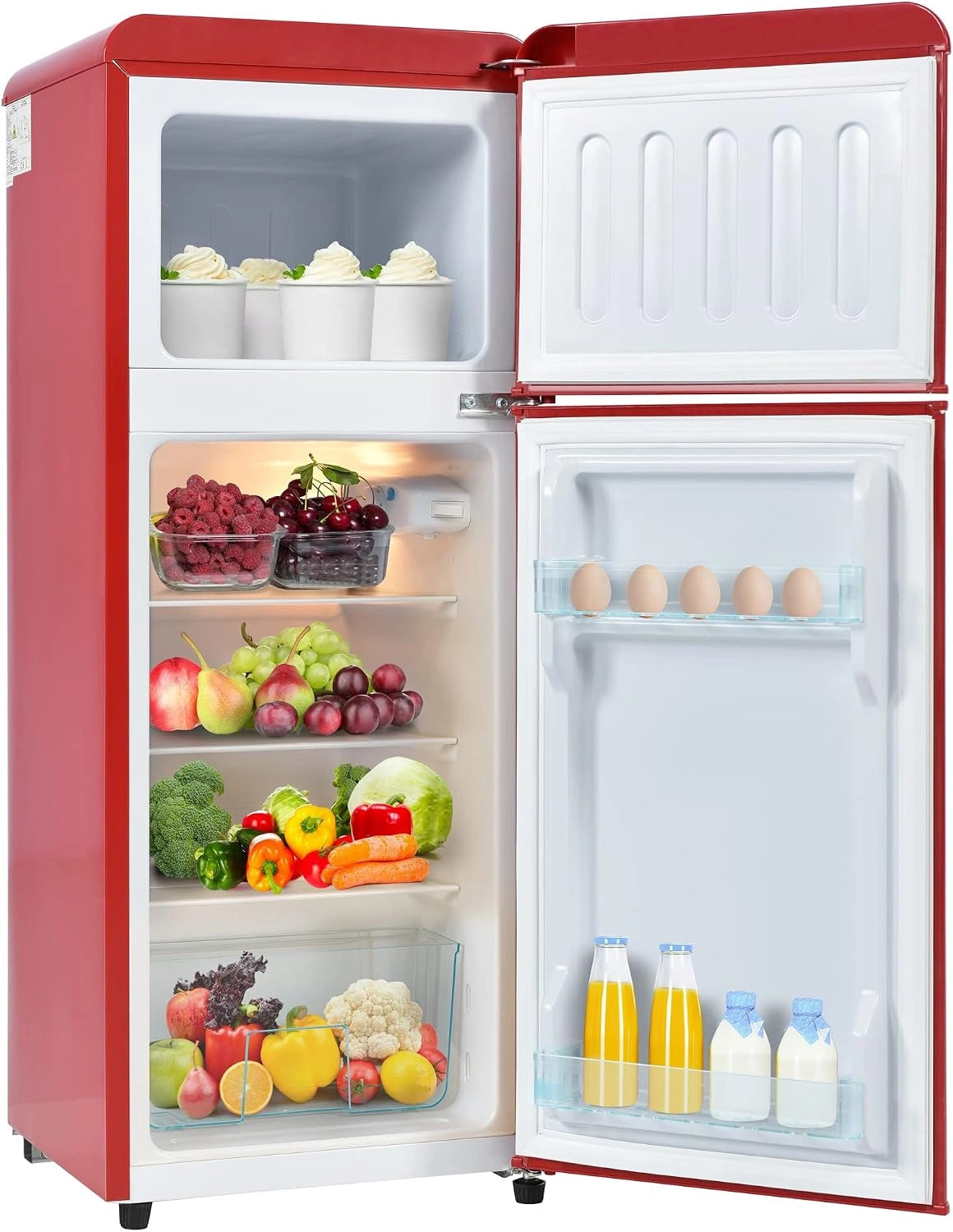 Merax, Frigorifero, 92L, 28L, a LED, Rosso