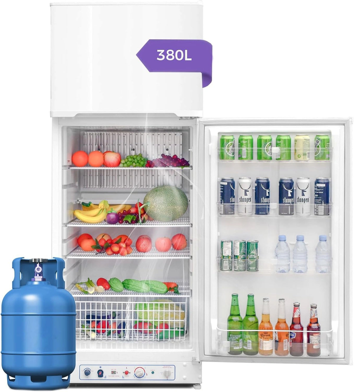 Smad, Frigorifero, 220V, 380L, portatile, silenzioso, Bianco
