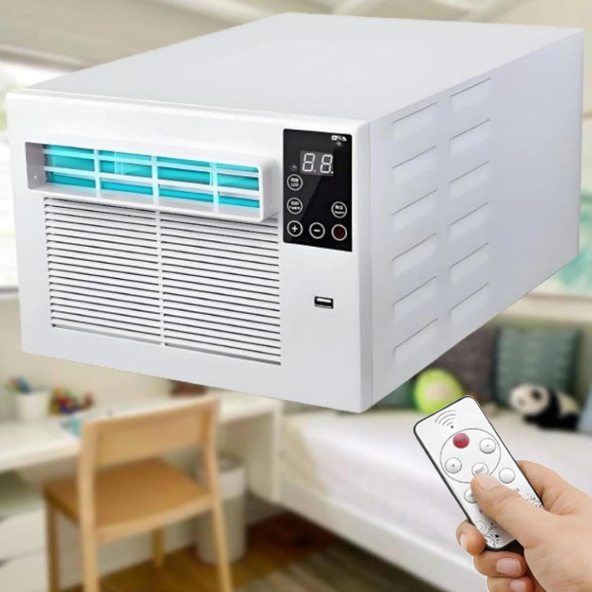 Climatizzatore portatile, con telecomando, con display digitale, portatile