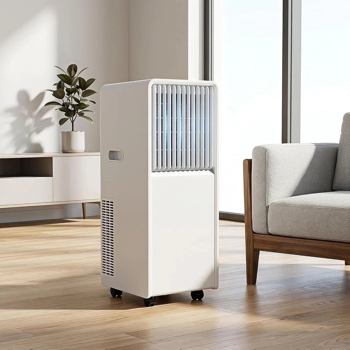 Climatizzatore portatile, 12000 BTU, 14000 Btu, con Wi-Fi, con telecomando, con timer