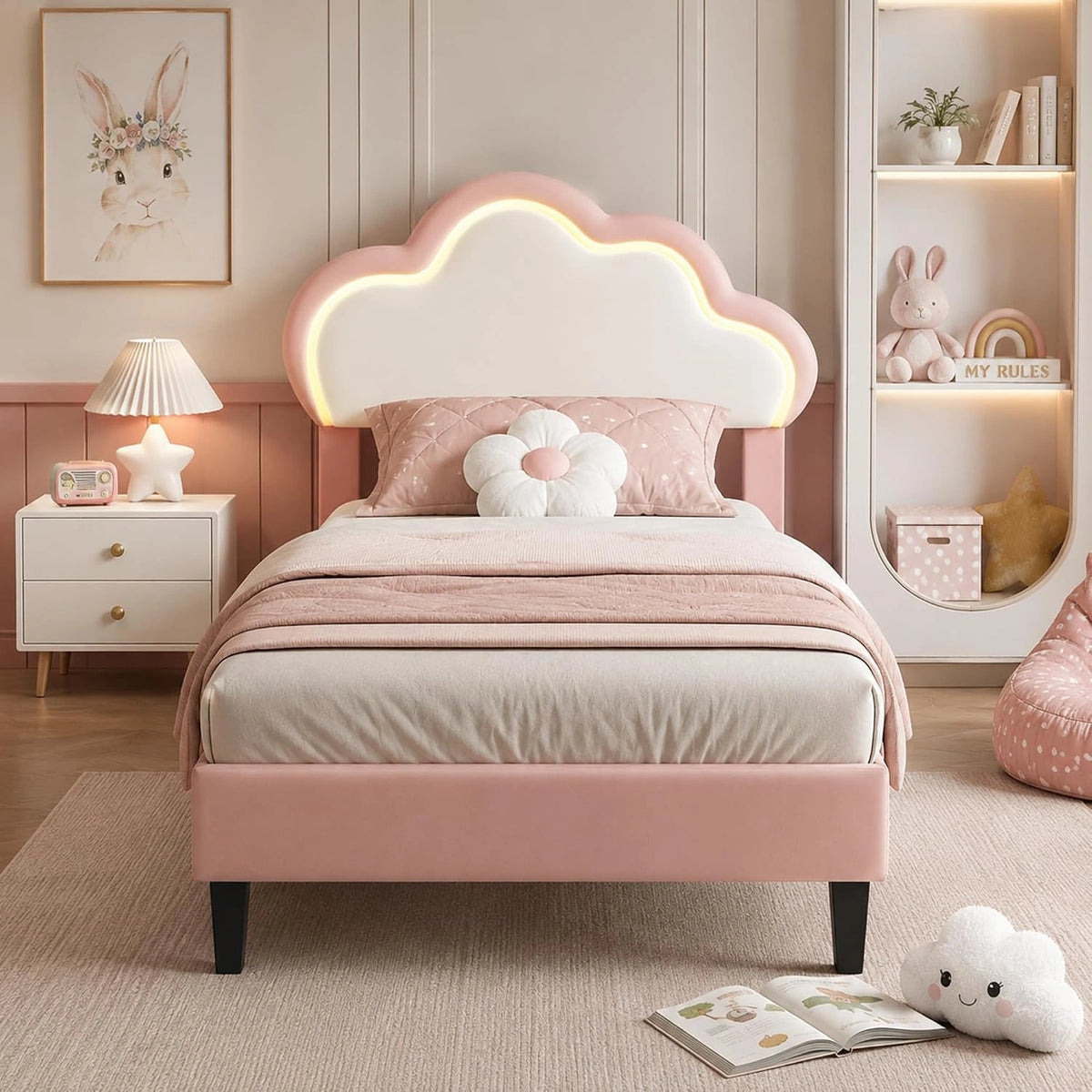 DULRLLY, Letto, a LED, regolabile