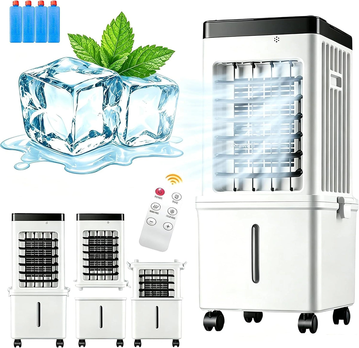 Climatizzatore portatile, 12L, con telecomando, con timer, portatile