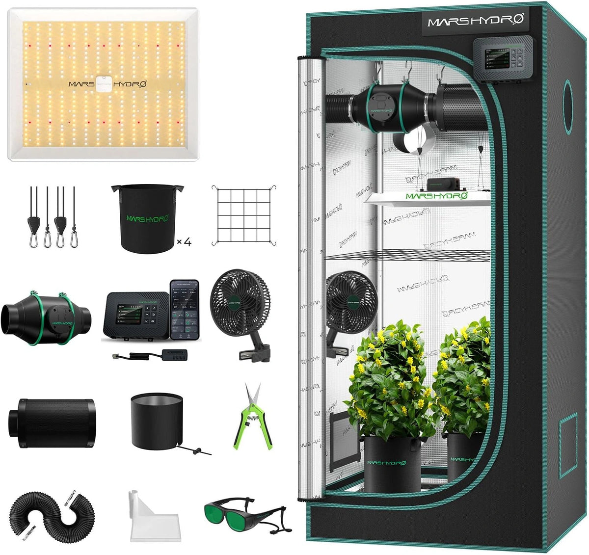 MARS HYDRO TS1000, Lampada LED, 4 pollici, a LED